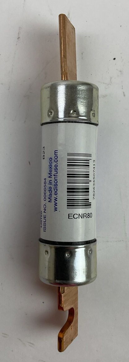 EDISON ECNR80 80AMP 250VAC 125VDC TIME-DELAY DUAL-ELEMENT CURRENT-LIMITING FUSE3