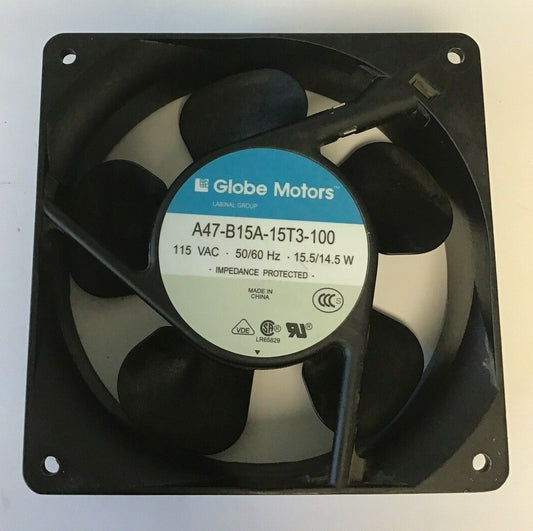 GLOBE MOTORS A47-B15A-15T3-100 FAN 115VAC 50-60HZ 15.5/14.5W 0