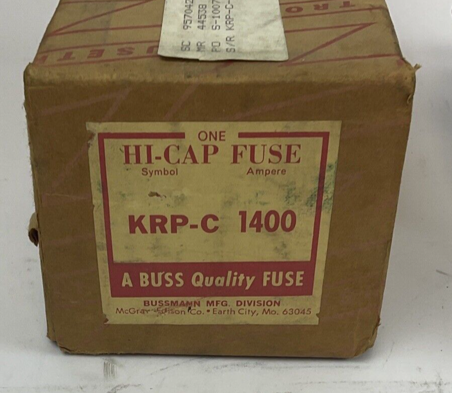 BUSSMANN HI-CAP KRP-C 1400 CLASS L 600VAC1