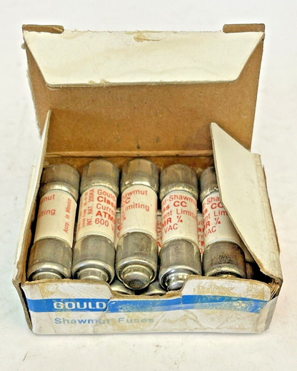 GOULD SHAWMUT - *BOX OF 10* - ATMR 1/4 - 600 VAC, CURRENT-LIMITING FUSE CLASS CC2