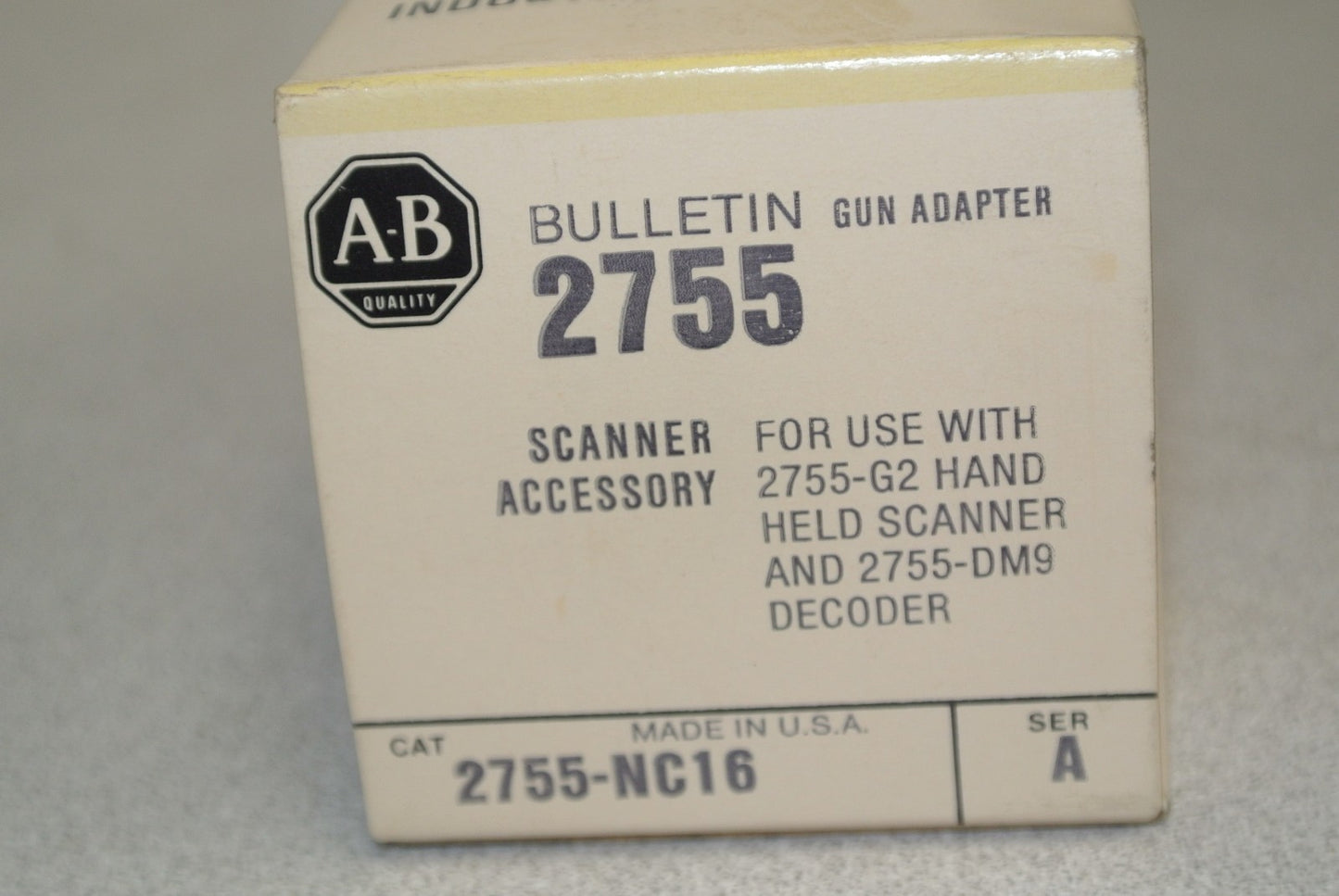 ALLEN-BRADLEY 2755-NC16 GUN ADAPTER for 2755-G2 / 2755-DM9 SCANNERS NEW SURPLUS1