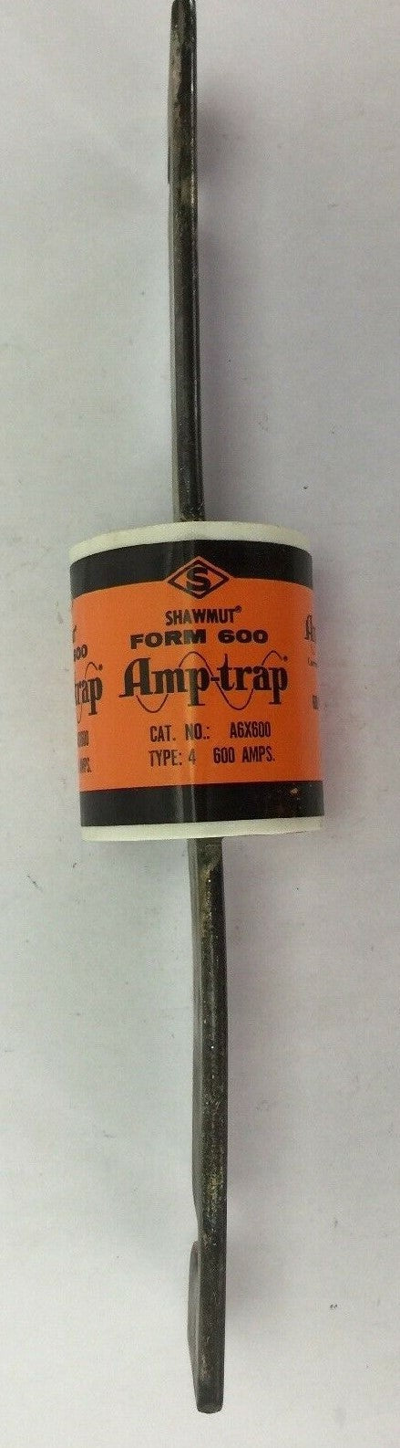 SHAWMUT AMPTRAP A6X600 FUSE 600 AMP 600 VOLTS AC/DC TYPE 4 FORM 6005