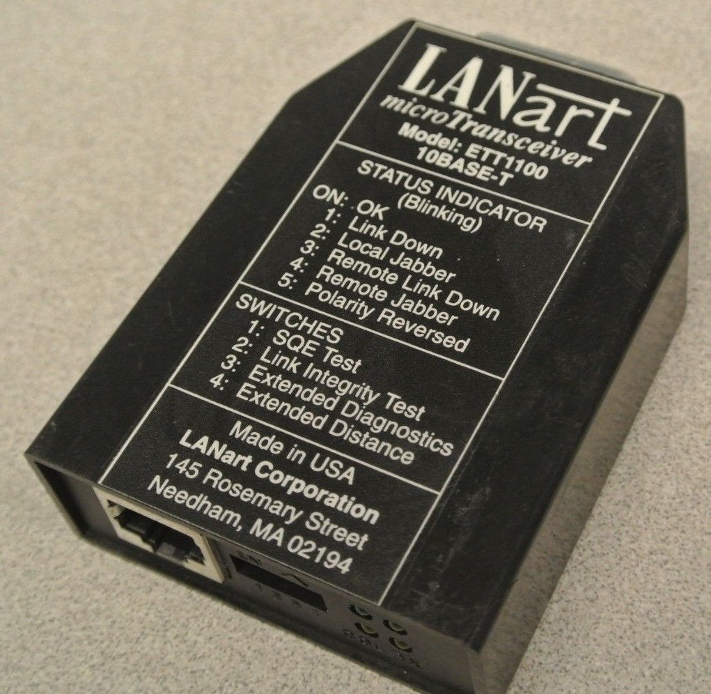 LANart ETT1100 / MICRO TRANSCEIVER 10BASE-T / 10Mb/s / 12V / 0.5A0