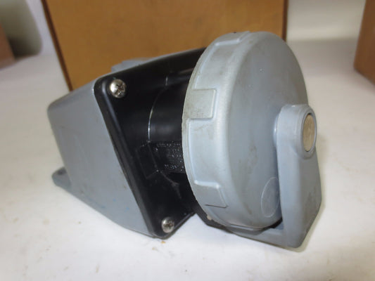 HUBBELL 430R5W RECEPTACLE + HOUSING 600VAC, 30A, 3-PHASE, 3-POLE, 4-WIRE0