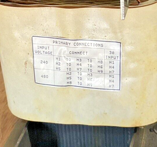 ALLEN BRADLEY 1388-T050DR TRANSFORMER 60HZ 240/480VAC 3PHASE 5KVA5