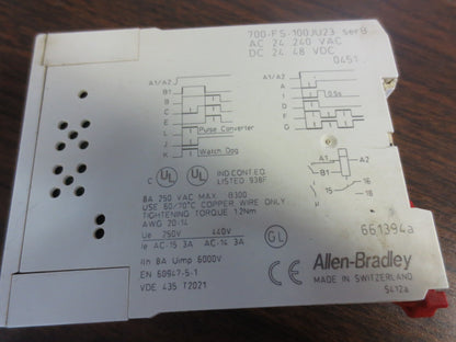 ALLEN-BRADLEY 700-FSB3HU23 Ser. B - PROGRAMMABLE TIMER -.1.5-30MIN4