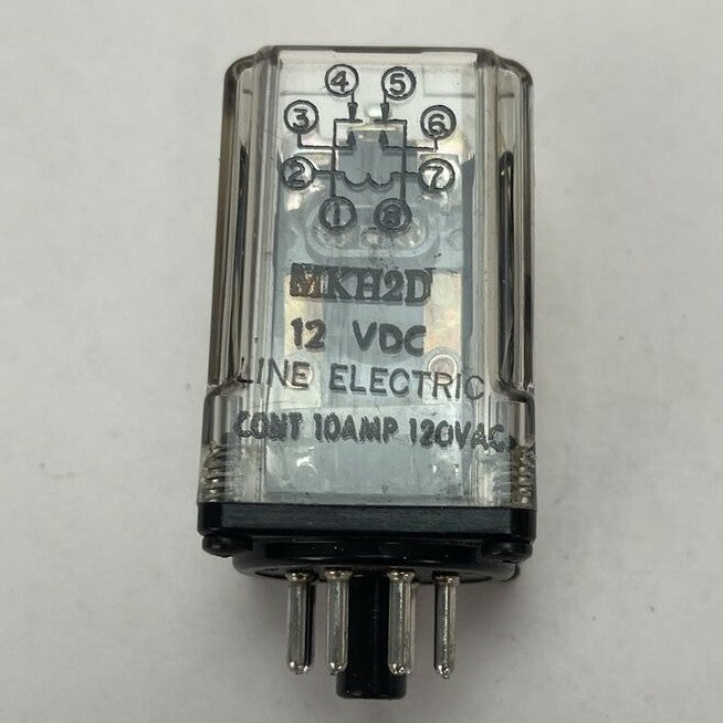 LINE ELECTRIC MKH2D RELAY 120VAC 10AMP COIL 12VDC0