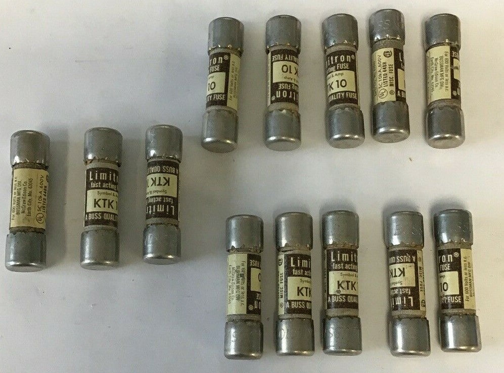 LIMITRON KTK 10 FAST ACTING FUSE 600VAC 10KA ****LOTOF13****0