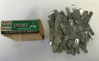 PIERCE 210 RENEWABLE FUSE LINKS 10A 250 VOLT REFILLS****LOTOF100***1