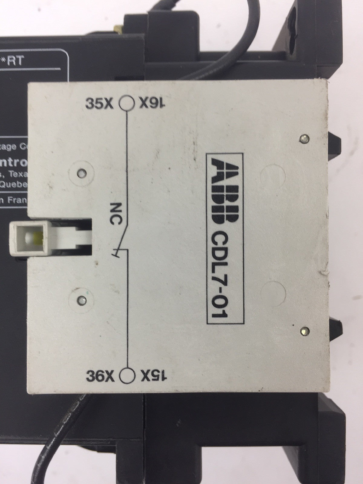 ABB BE50 CONTACTOR 600V 65A 3 POLE COIL 24VDC WITH CA L7 & CD L7 AUXILIARY CONTA4