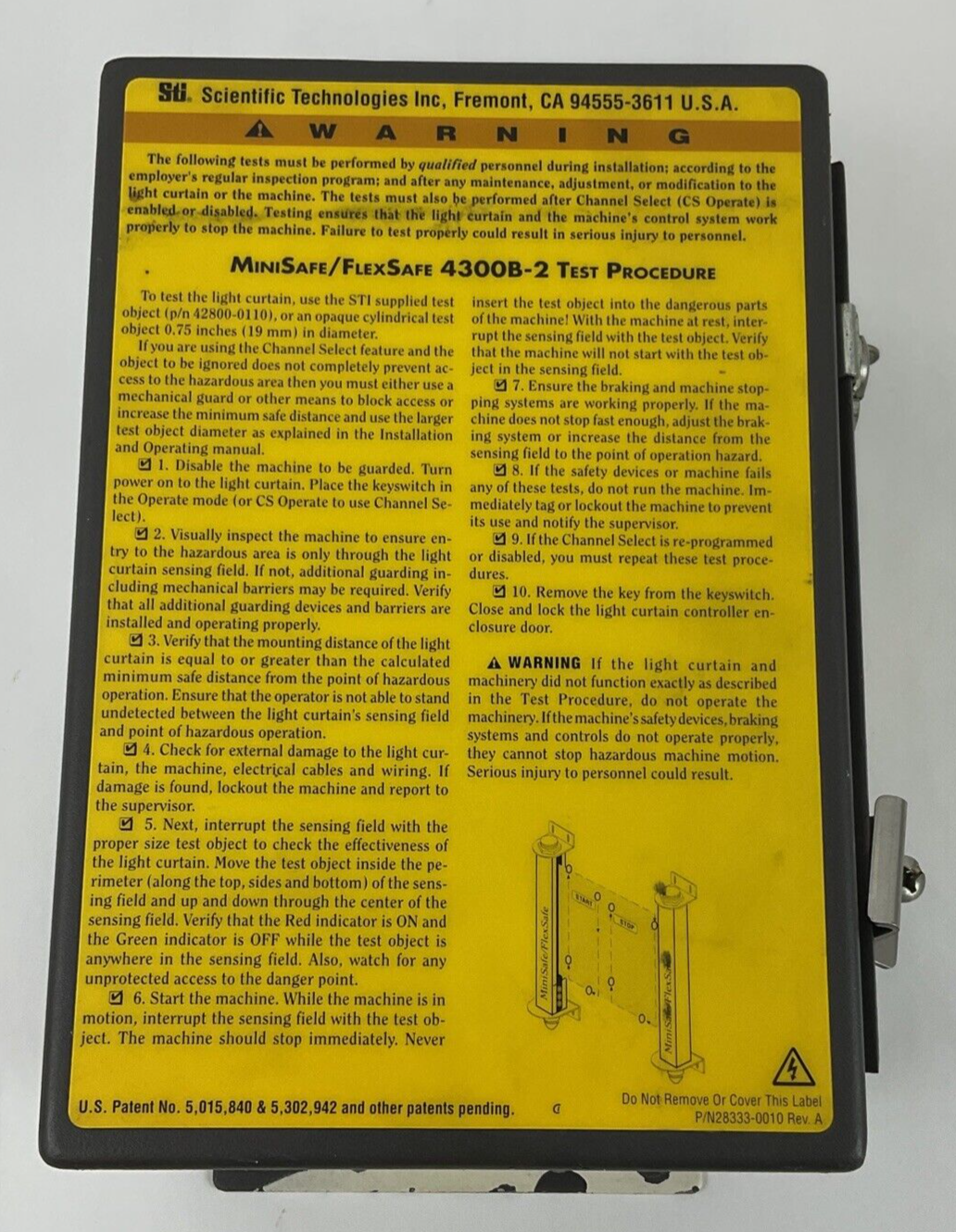STI MS4340BW-AC1-15X-05R-U SAFETY SCREEN CONTROLLER MS43-BW-AC10