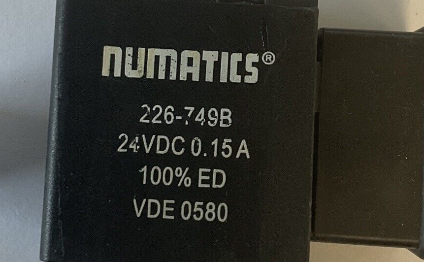 NUMATICS 226-749B SOLENOID COIL 24VDC 0.15A1