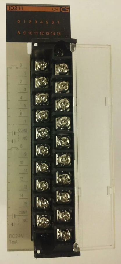OMRON, CS1W-ID211, CS1WID211, INPUT UNIT MODULE, 24V-DC, 7mA, CLASS 2 ONLY3