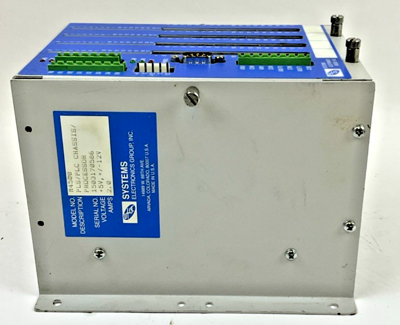SYSTEMS ELECTRONICS GROUP M4500 PLS/PLC CHASSIS/PROCESSOR 2.0AMP3