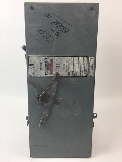 WESTINGHOUSE CBP 30A BREAKER BUS PLUG 600VAC 3 POLE0