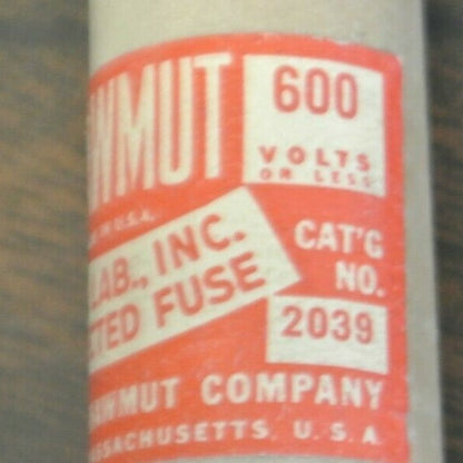 SHAWMUT OTS3 ONE-TIME FUSE / 3A / 600V / NEW SURPLUS / CAT.'G NO. 2039 / OTS-32
