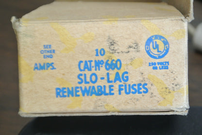 LOT of 6 / EAGLE 660 SLO-LAG RENEWABLE CLASS H FUSE / 15A / 250V / NEW SURPLUS4