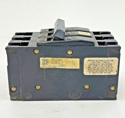 SQUARE D - QOU30001 - CIRCUIT BREAKER - 3 POLE/125 A/240 VAC/TYPE QOU **READ DES3