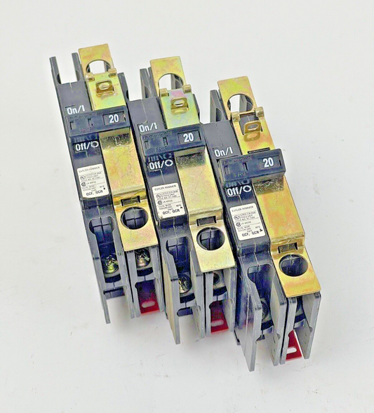 CUTLER-HAMMER **LOT OF 3** - QCR2020T - 20A/2 POLE/240 VAC/TYPE HACR0