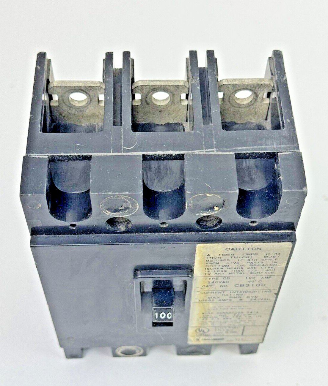 CHALLENGER - CB3100 - CIRCUIT BREAKER - 100A/3 POLE/240 VAC *NO FIBER LINER3