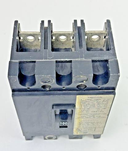 CHALLENGER - CB3100 - CIRCUIT BREAKER - 100A/3 POLE/240 VAC *NO FIBER LINER3