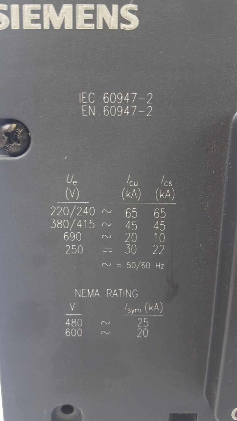  SIEMENS VL630  3VL5763-1AA360AA0 3VL9563-7DC301