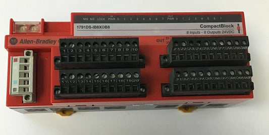 ALLEN BRADLEY, 1791DS-IB8XOB8 8 INPUT/OUTPUTS 24VDC SERIES A COMPACT BLOCK0