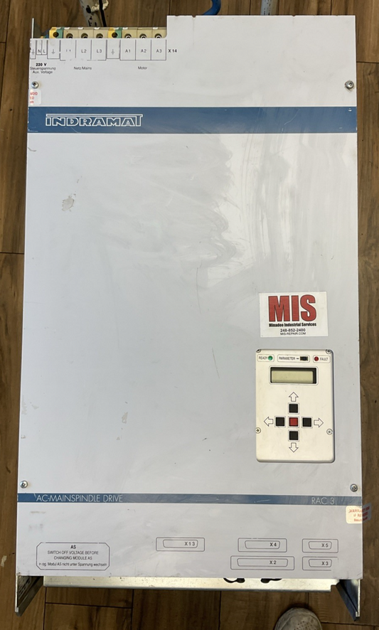 INDRAMAT RAC3.5-200-460-L00-Z1-220 AC MAIN SPINDLE DRIVE CONTROLLER 200A 460VAC0