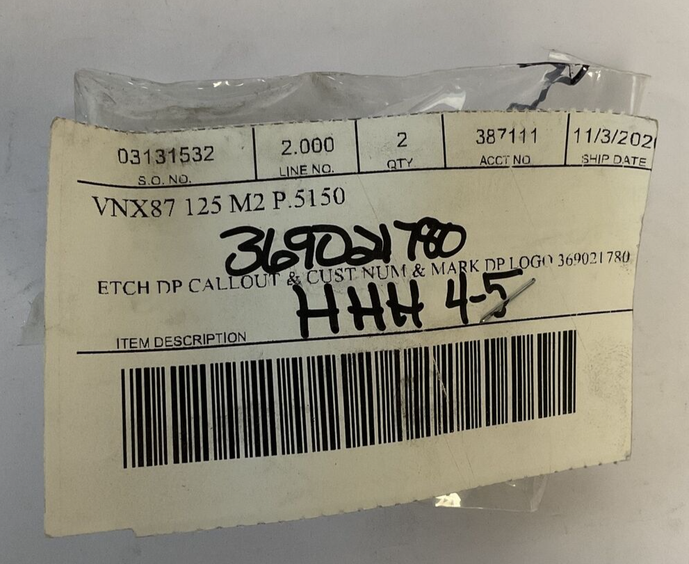 DAYTON VNX87 125 M2 P.5150 PUNCH ****LOTOF2**** 3690217800