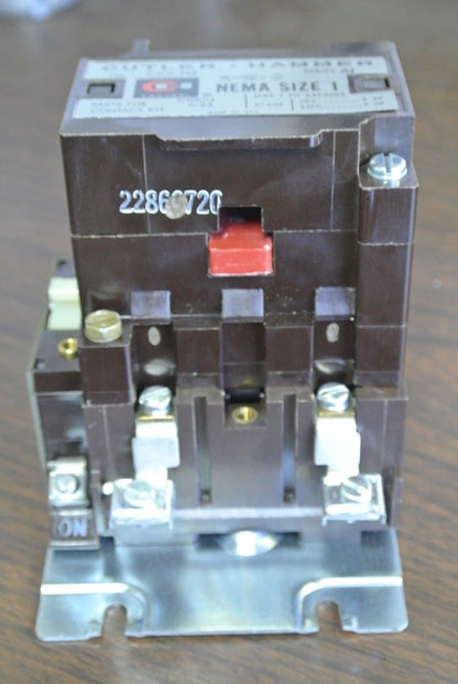 CUTLER-HAMMER C10CN2A MAGNETIC CONTACTOR 120V COIL SIZE 1 -  2P NEW SURPLUS4