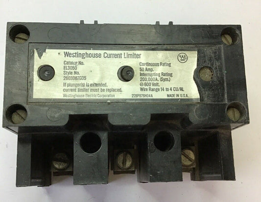 WESTINGHOUSE EL3050 CURRENT LIMITER 50A 600VOLT 2603D87G050