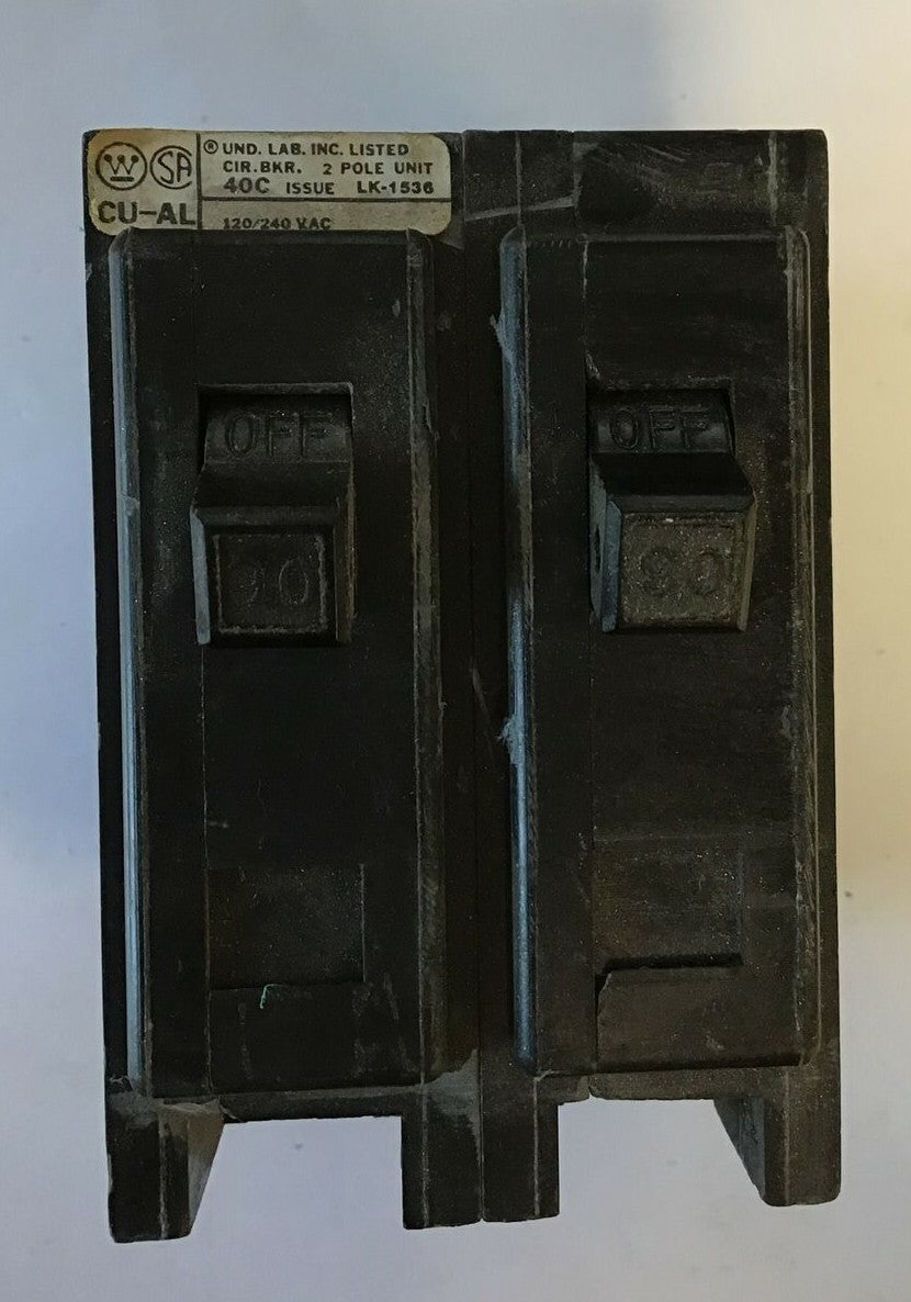 WESTINGHOUSE QPHW2090 CIRCUIT BREAKER 120/240VAC 2POLE 90AMP0