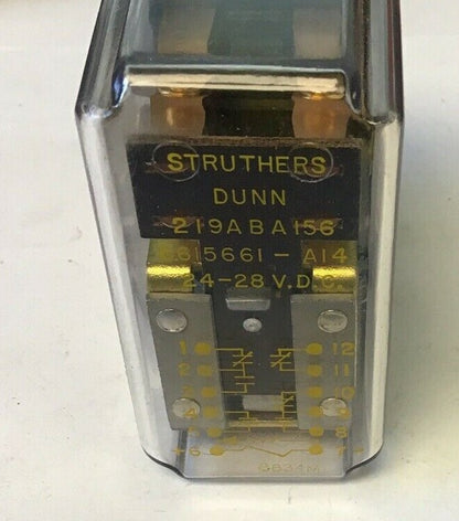 STRUTHERS-DUNN 219ABA156 RELAY 24-28VDC 1