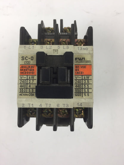 FUJI SC-0 CONTACTOR COIL 24V 50HZ 24-26V 60HZ 0