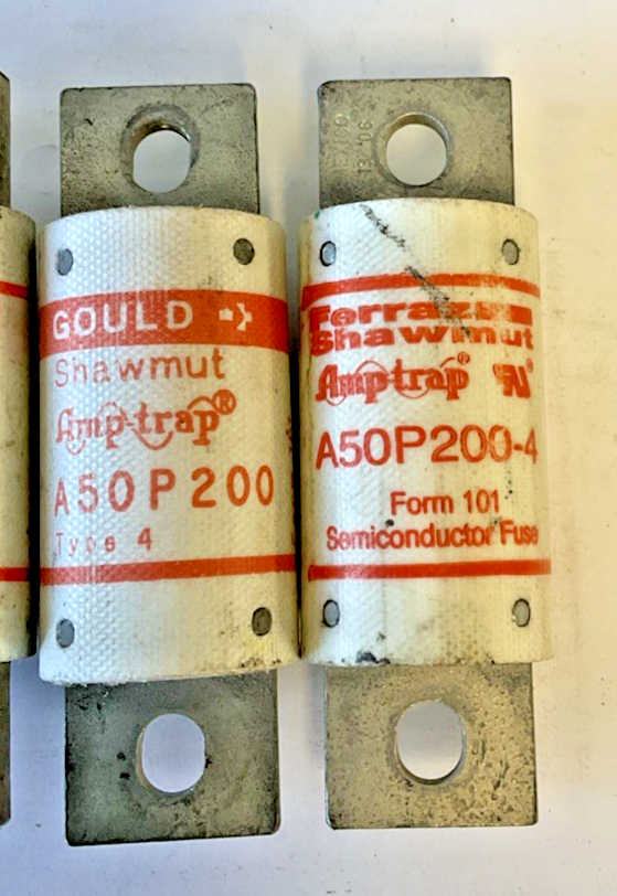 FERRAZ SHAWMUT/ GOULD A50P200 FUSE TYPE4 FORM101 200A 500VAC ***LOTOF4***1