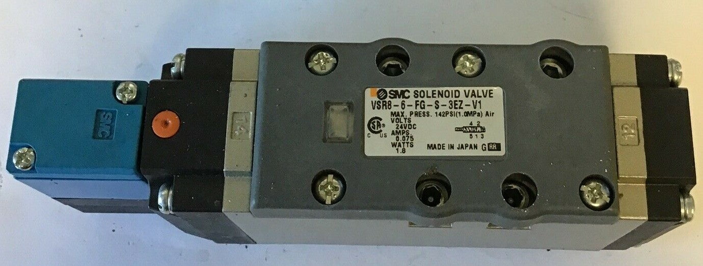 SMC VSR8-6-FG-S-3EZ-V1 SOLENOID VALVE 142PSI0