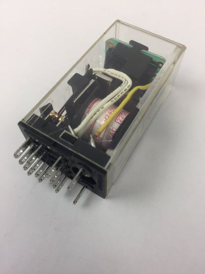 OMRON MY4Z-CR RELAY 220/240 VAC WITH OMRON PYF14A-E RELAY SOCKET7