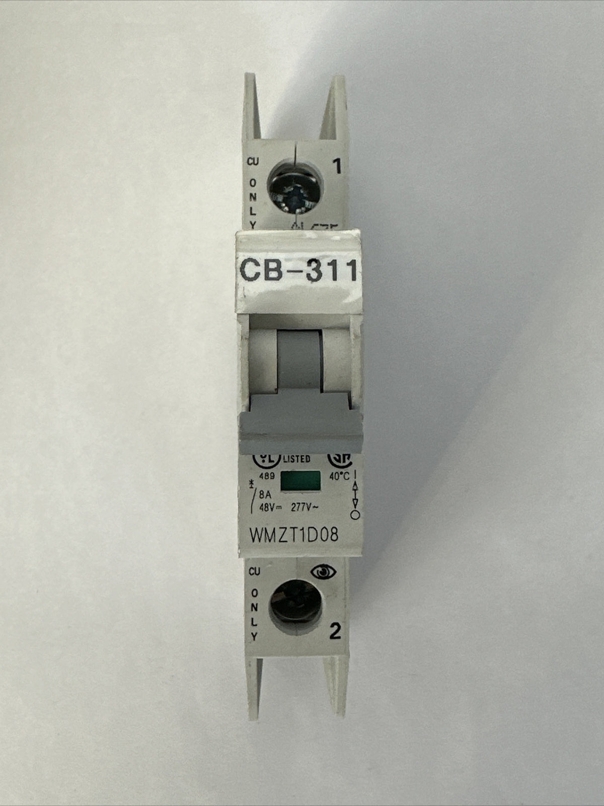EATON WMZT1D08 CIRCUIT BREAKER 8A 277VAC 1POLE (LOT OF 5)1
