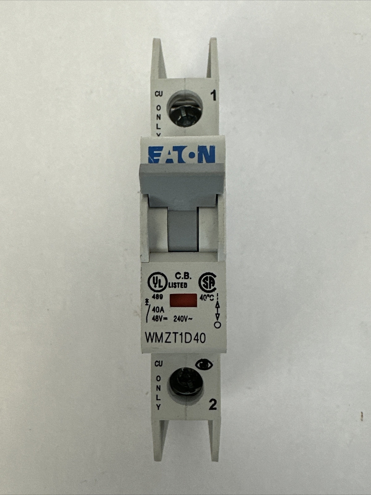 EATON WMZT1D40 CIRCUIT BREAKER 40A 48VDC 277VAC 1POLE0