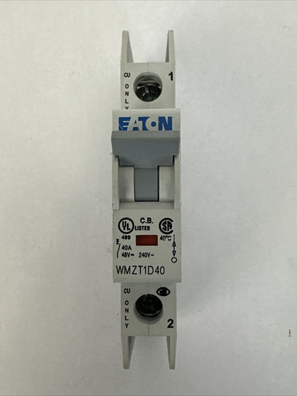 EATON WMZT1D40 CIRCUIT BREAKER 40A 48VDC 277VAC 1POLE0