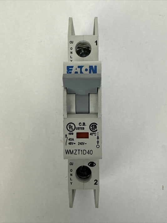 EATON WMZT1D40 CIRCUIT BREAKER 40A 48VDC 277VAC 1POLE0
