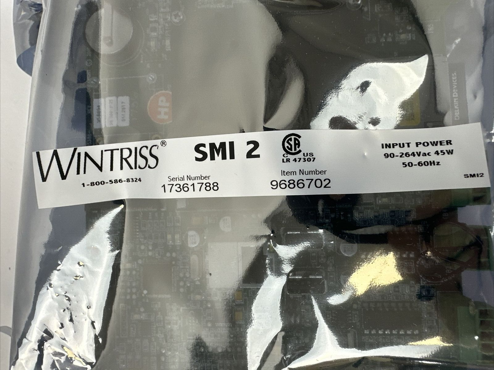 WINTRISS 9686702 SMI 2 PANEL MOUNT INPUT POWER 90-264VAC 45W 50-60HZ0