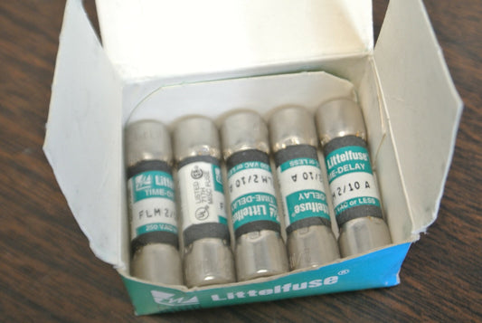 LOT of 5 / LITTELFUSE FLM2/10 MIDGET FUSE 2/10A / 250V / NEW SURPLUS / FLM-2/100