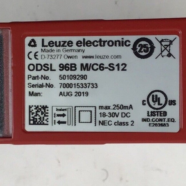LEUZE ELECTRONIC ODSL96BM/C6-S12 OPTICAL DISTANCE SENSOR 30VDC 250MA5