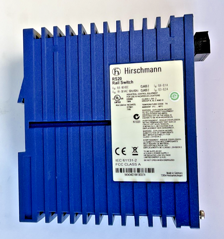 HIRSCHMANN RS20-0800T1T1SDAEHH03.0.01 RAIL SWITCH 60VDC 30VAC6