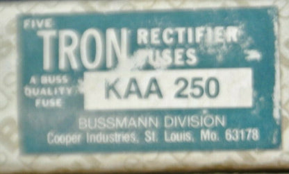 LOT of 10 / BUSSMANN / TRON KAA250 RECTIFIER FUSE / 250A / 130V / NEW SURPLUS5