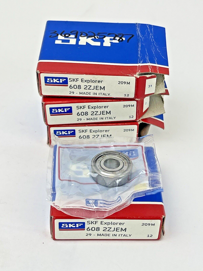 SKF - *LOT OF FOUR* - 608 2ZJEM - EXPLORER BALL BEARING0