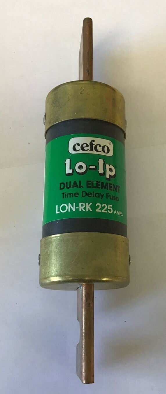 CEFCO LON-RK 225 FUSE LO-IP DUAL ELEMENT TIME DELAY FUSE CLASS RK1 250VAC 2