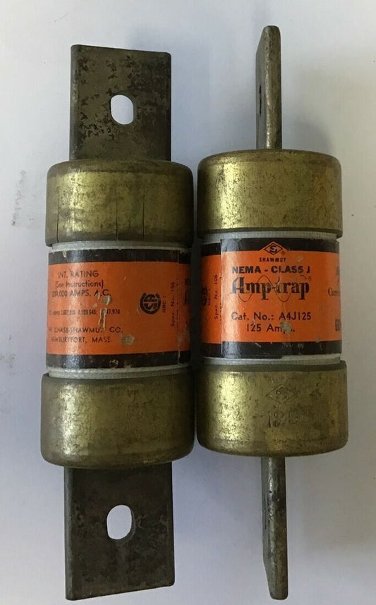 SHAWMUT A4J125 CURRENT LIMITING FUSE 600VAC 125A CLASS J ***LOTOF2***0