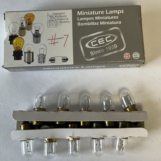 CEC 757 MINIATURE LAMPS BOX OF 100